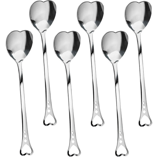 Heart Shaped Tea Spoons Set of 6