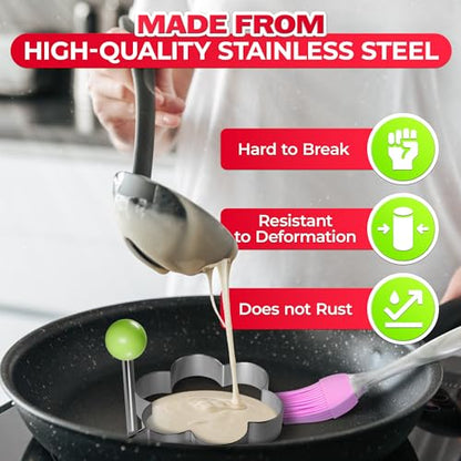 Stainless Steel Ring Molds for Cooking Egg