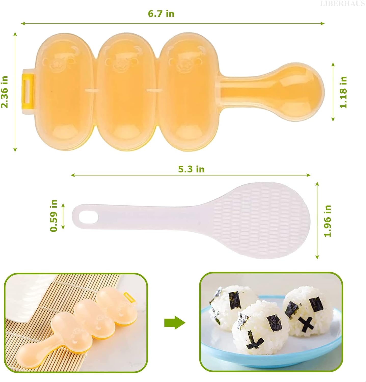 Rice Ball Maker Mold with Rice Paddle