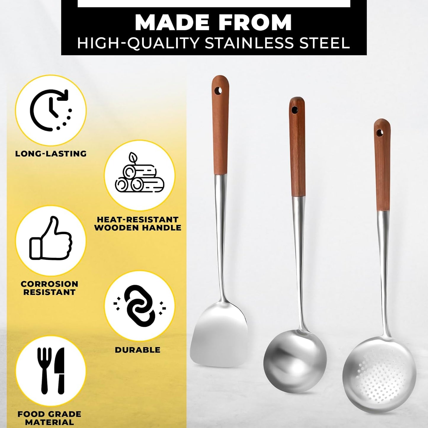 Wok Spatula and Ladle Wok Utensils