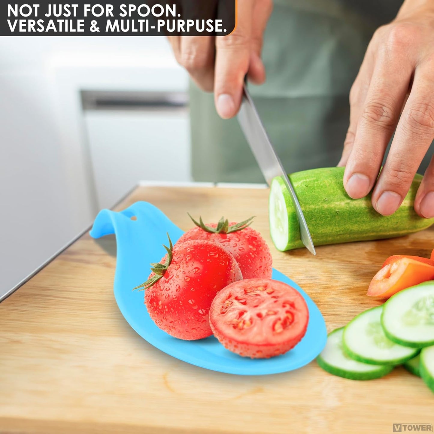 Top Silicone Spoon Rest for Kitchen Counter