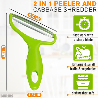 Green Kitchen Peeler Tools Veggie Shredder