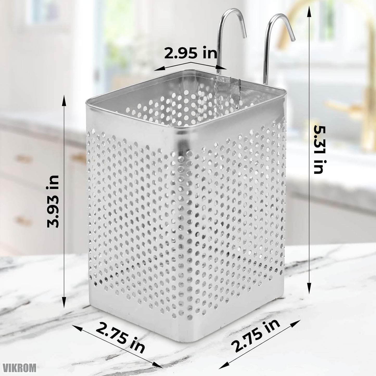 Stainless Steel Utensil Holder for Kitchen