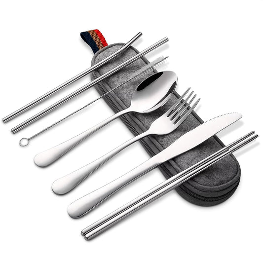 Travel Silverware Set with Case