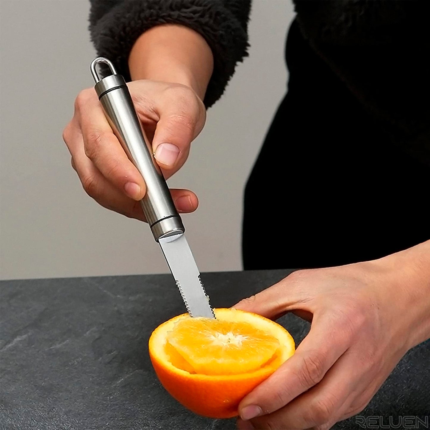 Stainless Steel Grapefruit Curved Knife