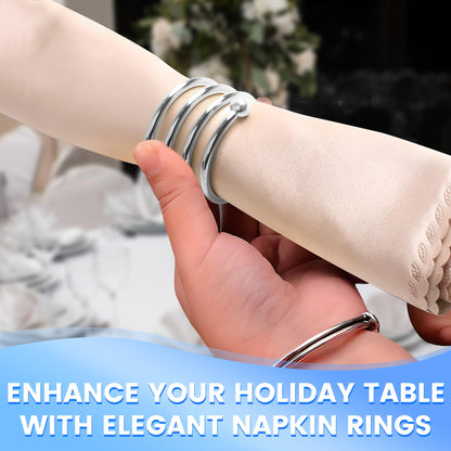 Silver Leaf Napkin Rings