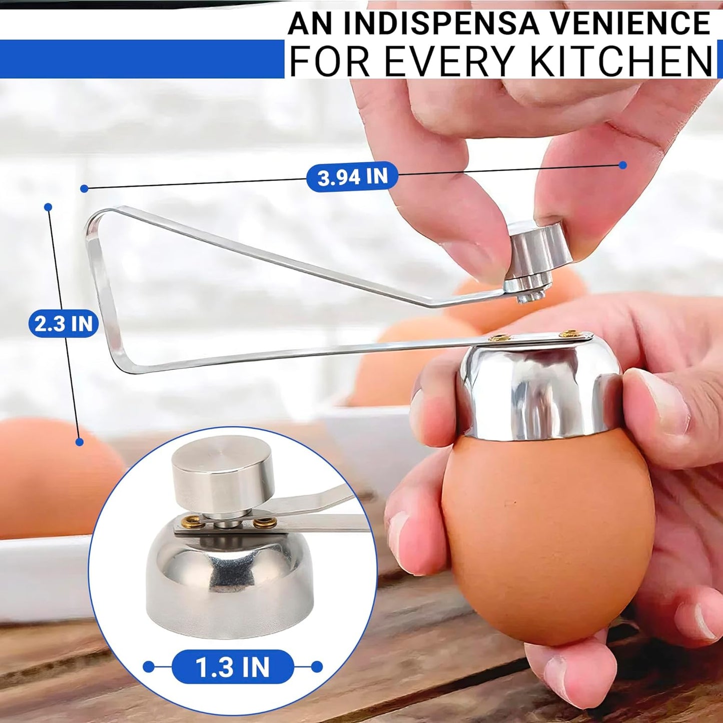 Stainless Steel Egg Cracker Tool