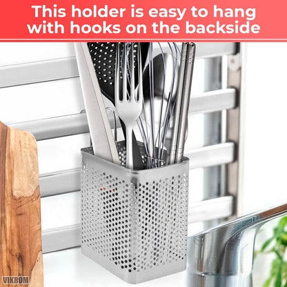 Stainless Steel Utensil Holder for Kitchen