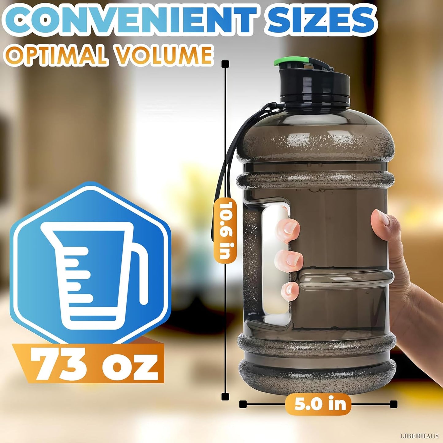 Half Gallon Water Bottle with Handle