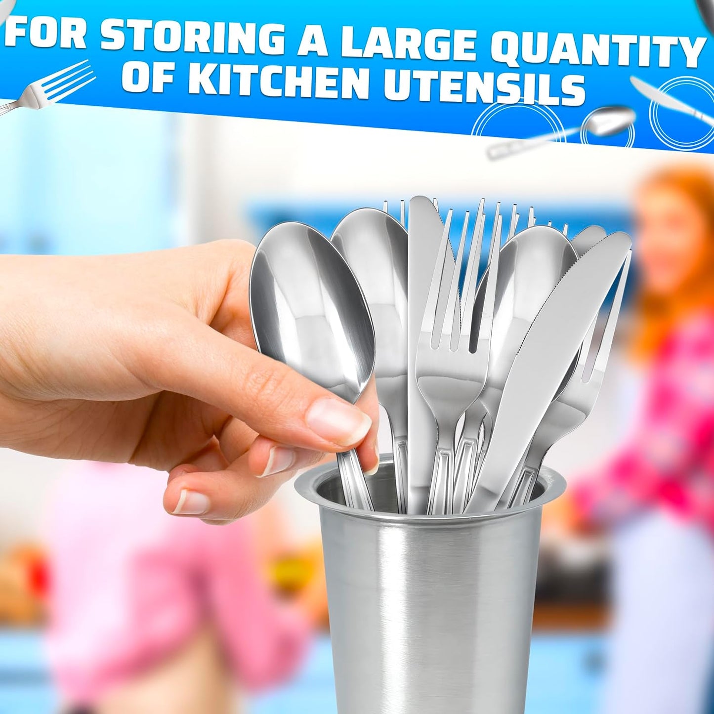 Stainless Steel Kitchen Utensils Holder