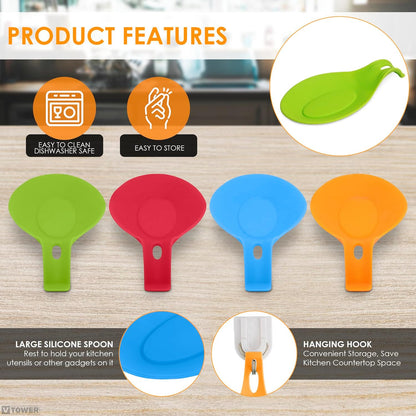 Top Silicone Spoon Rest for Kitchen Counter