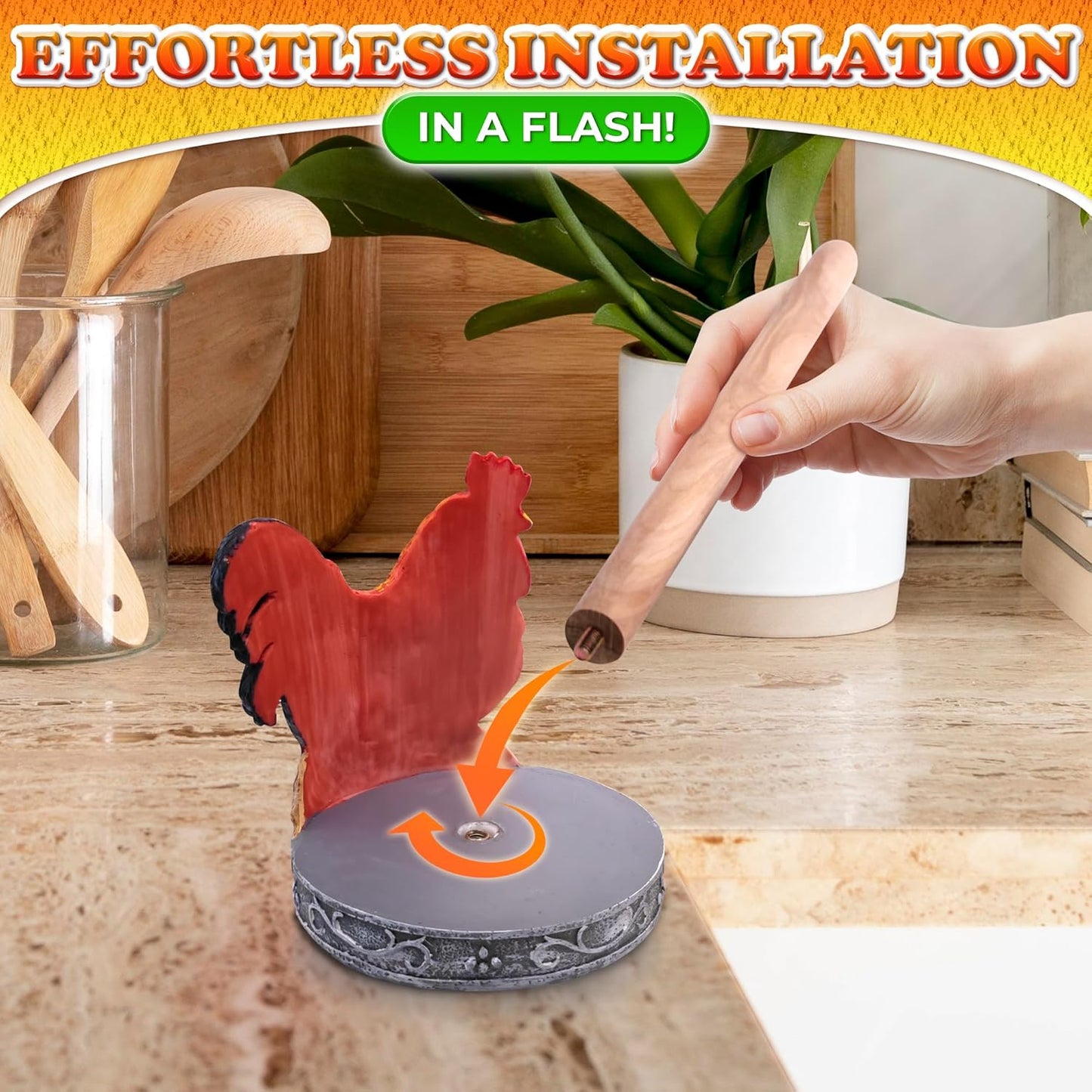 Rooster Paper Towel Holder