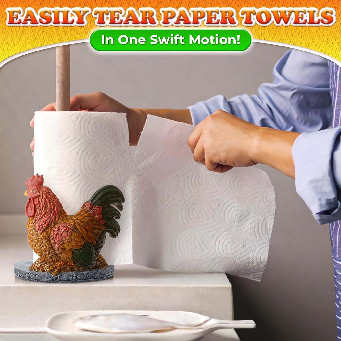 Rooster Paper Towel Holder