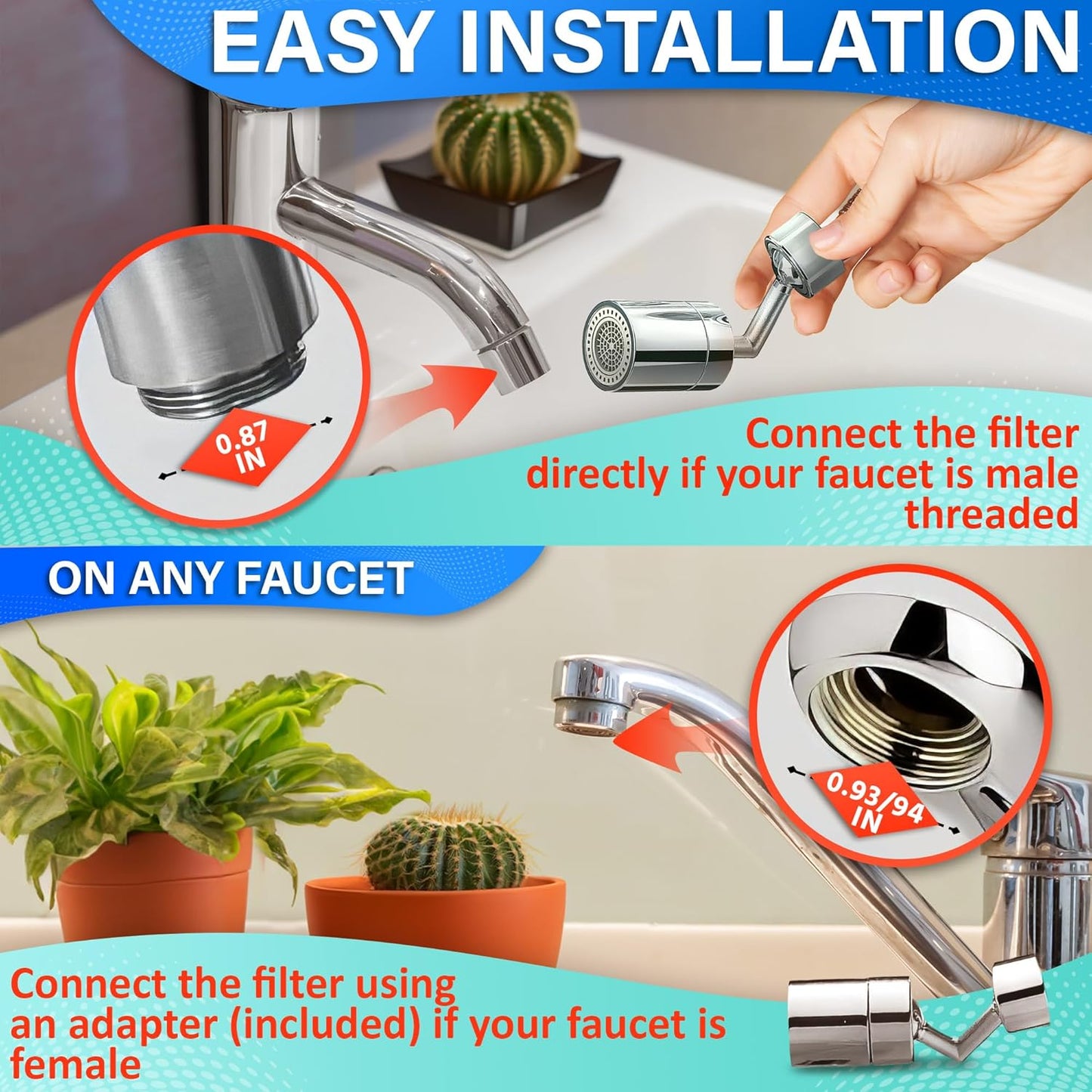 Swivel Sink Faucet Aerator