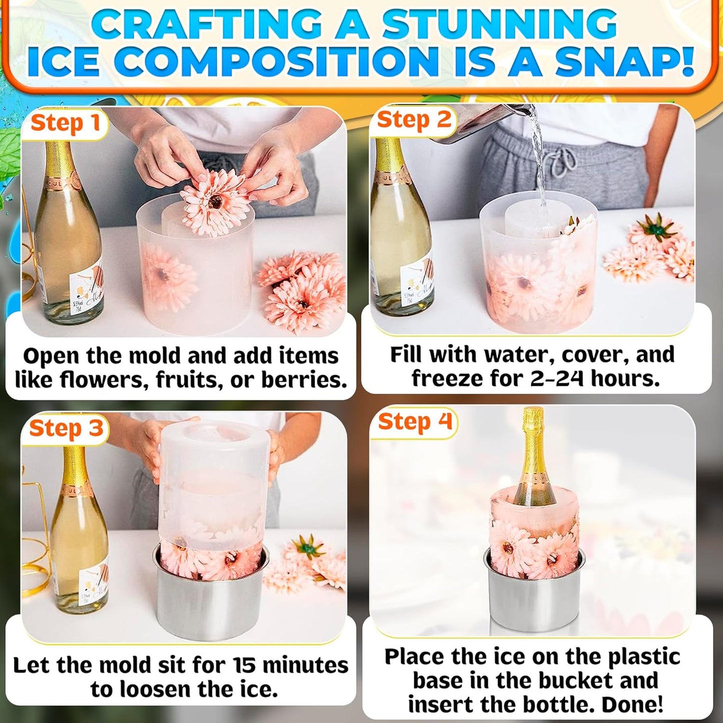 Ice Mold Bottle Chiller Champagne