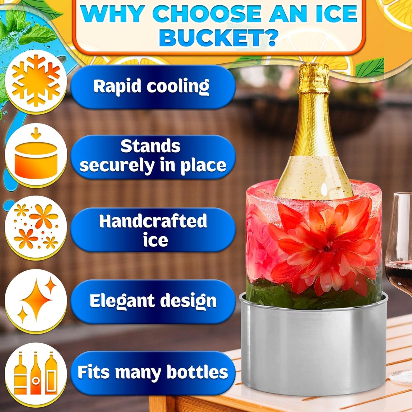 Ice Mold Bottle Chiller Champagne