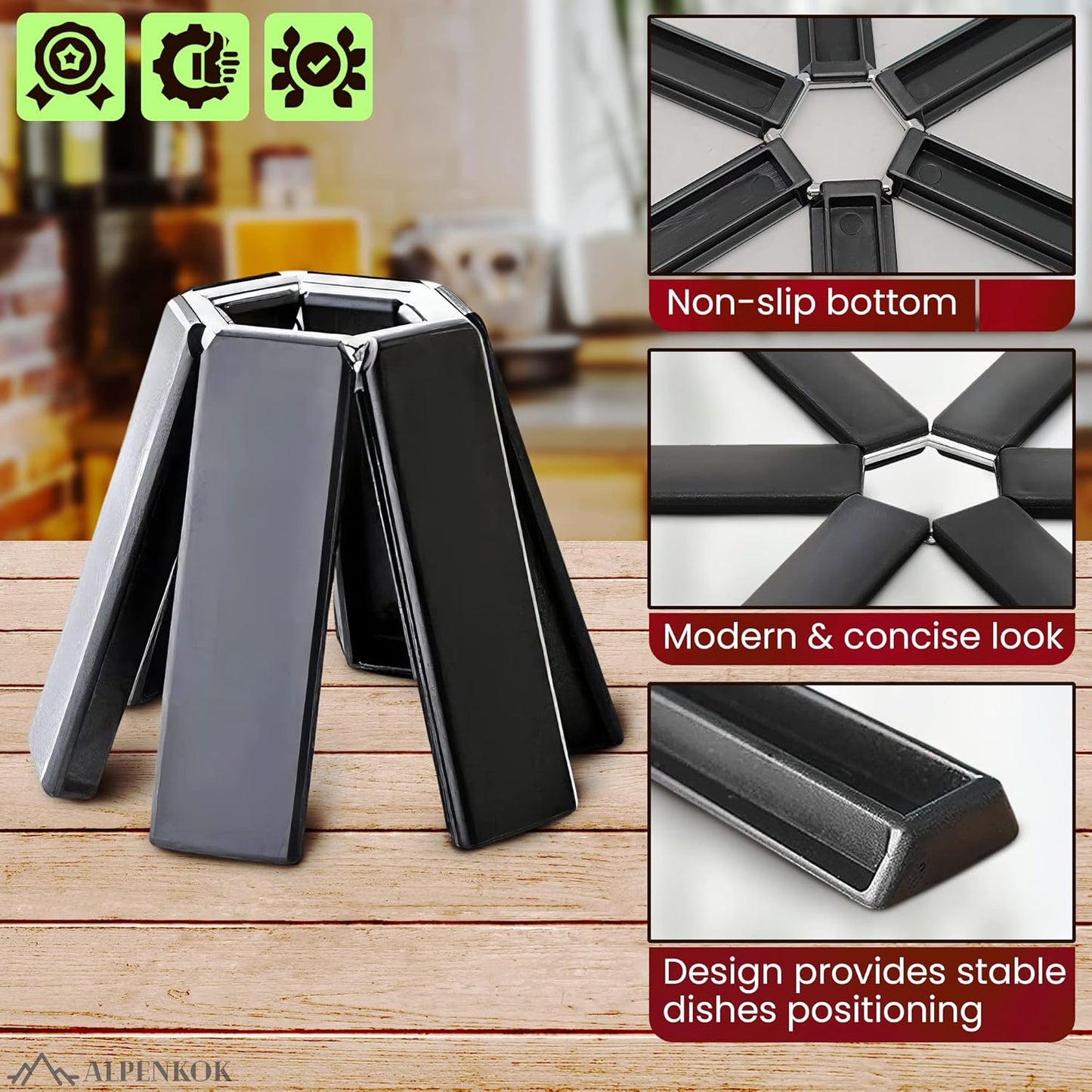 Foldable Trivets for Hot Dishes