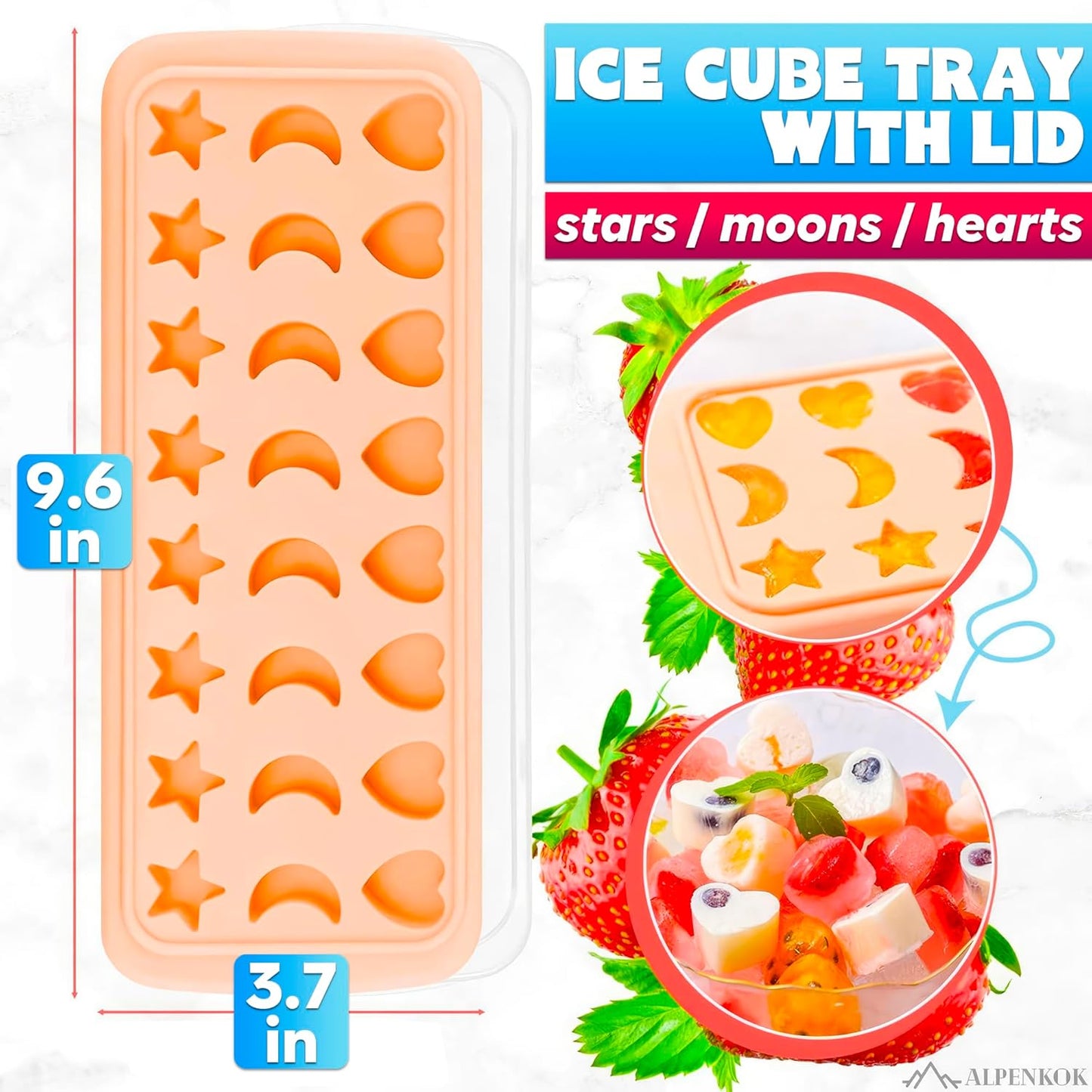 Silicone Ice Cube Tray with Lid