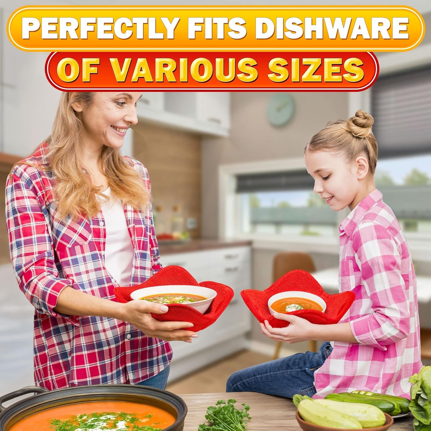 Microwave Bowl Cozy Huggers for Hot Food