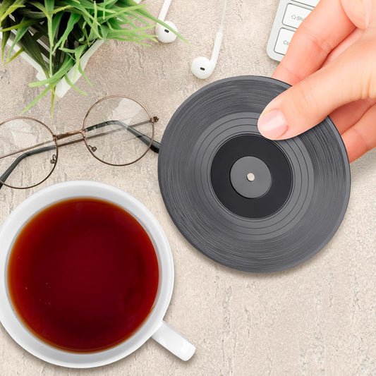 Vinyl Record Coasters Retro Decor