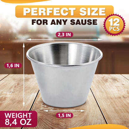 Round Stainless Steel Sauce Cup