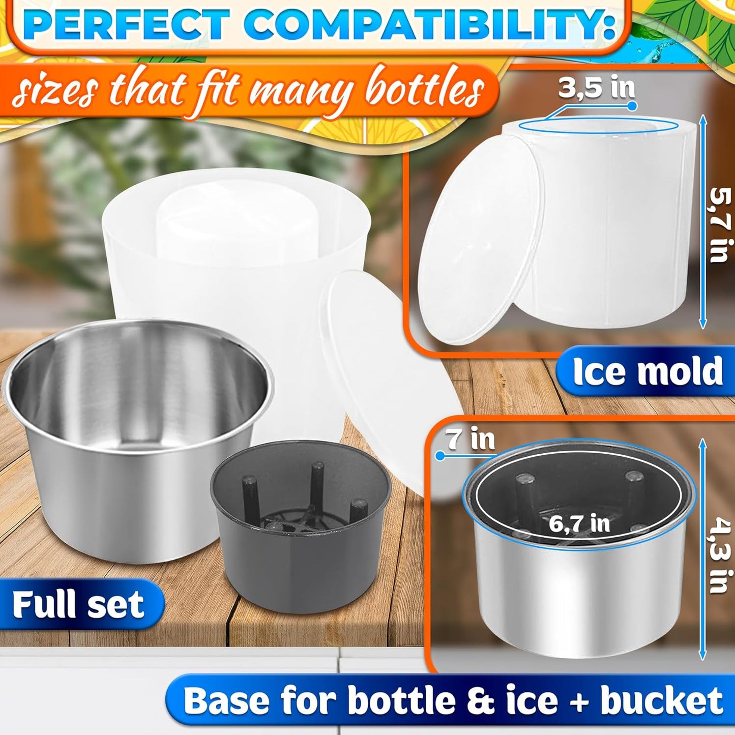 Ice Mold Bottle Chiller Champagne