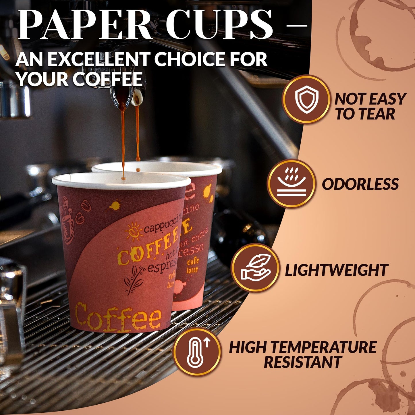 Disposable Espresso Cups for Hot Drinks