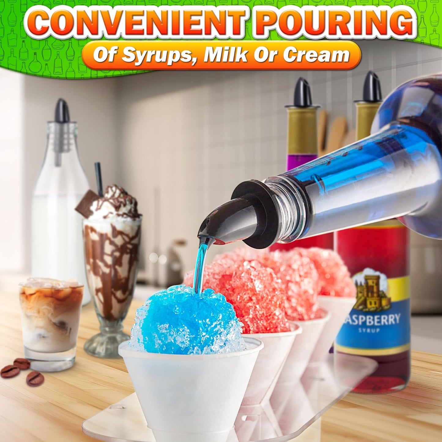 Liquor Pour Spout for Snowcone Syrup