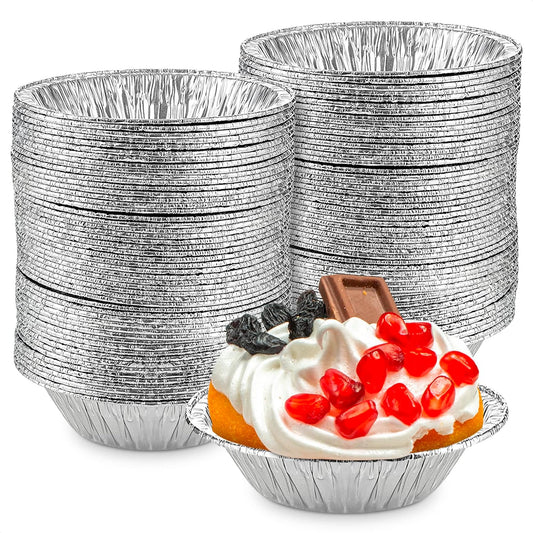 Silver Aluminum Foil Tart Pan