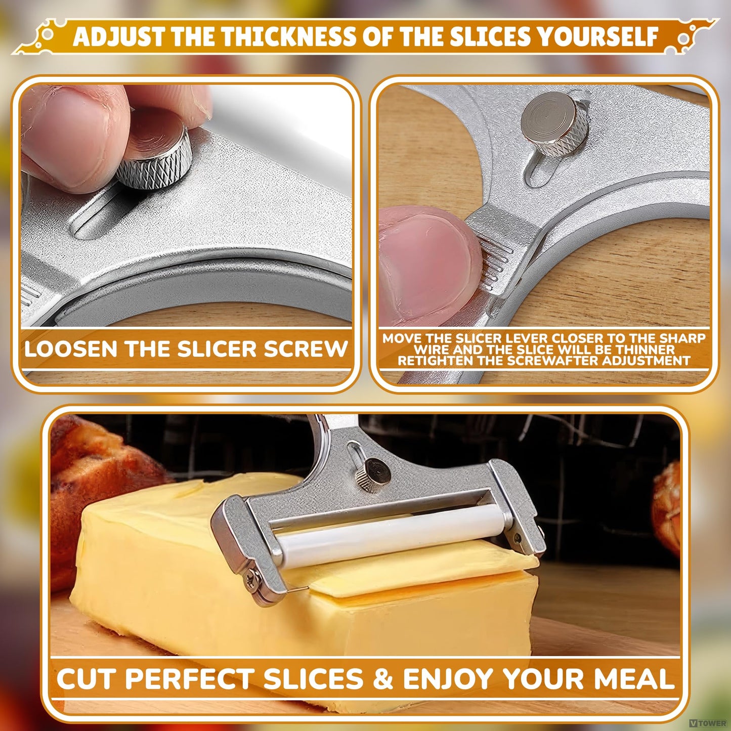 Wire Cheese Slicers for Block Cheese