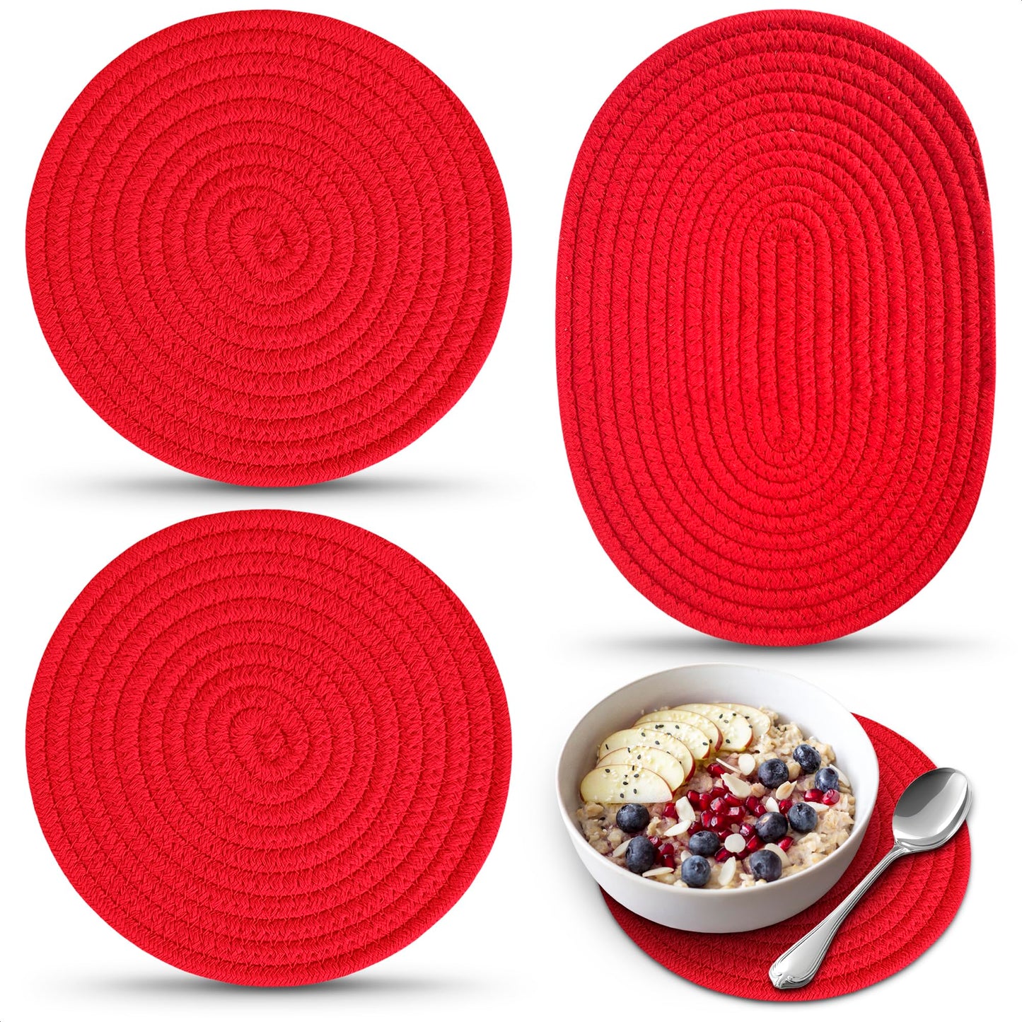 Red Trivets for Hot Dishes Decorative