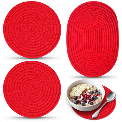 Red Trivets for Hot Dishes Decorative