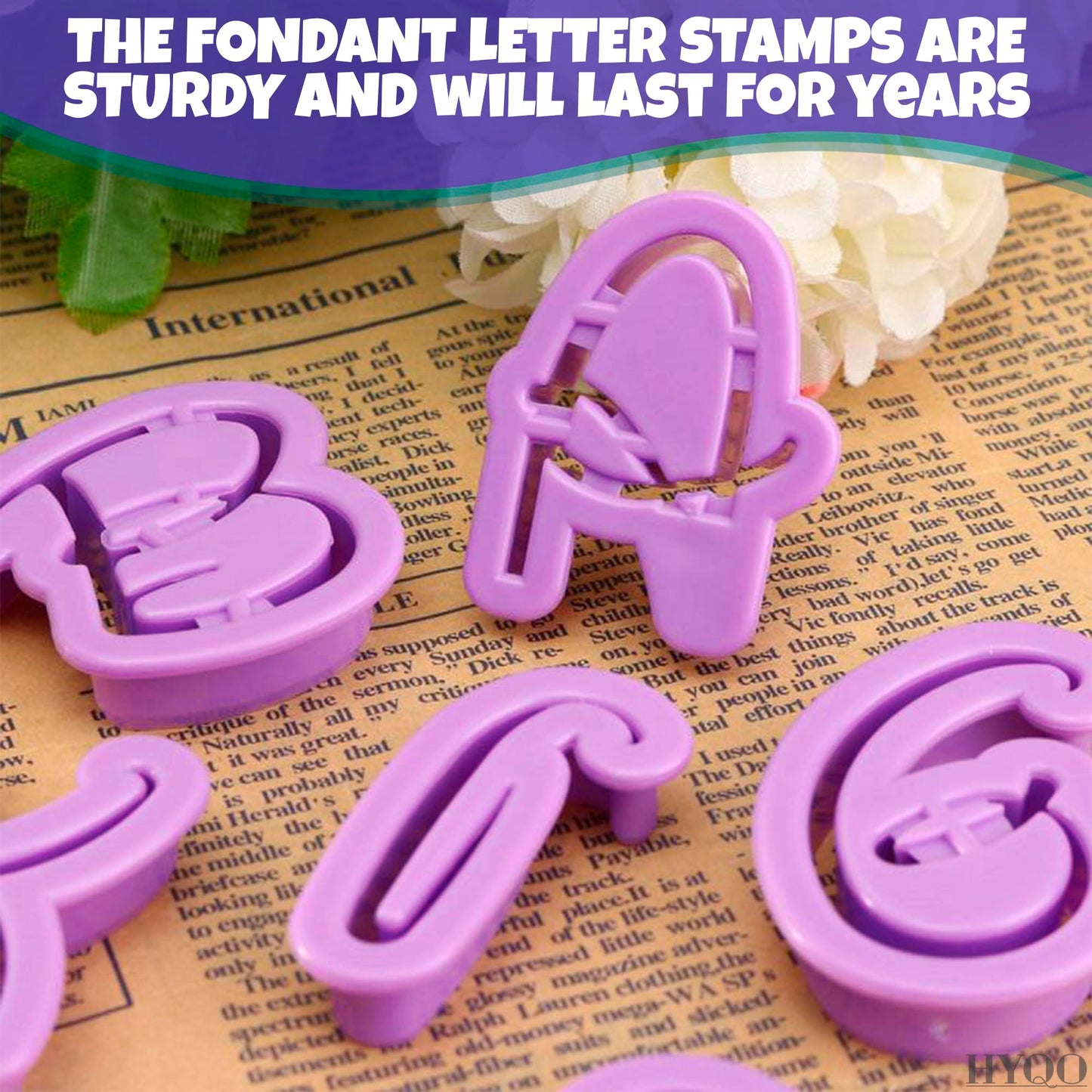 Fondant letter stamps