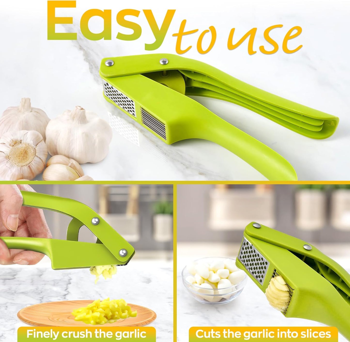 Garlic mincer roller kitchen tool